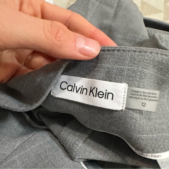 NWOT Calvin Klein dress pants gray plaid - Picture 6 of 6
